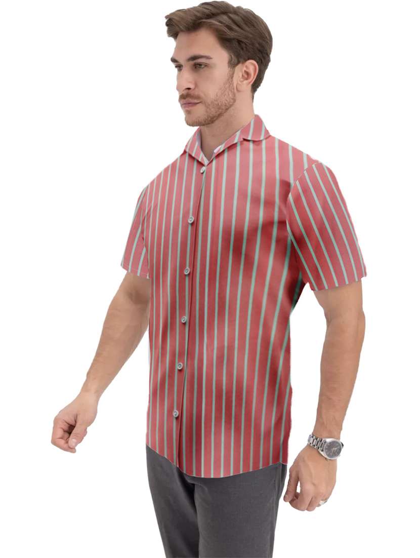 men regular fit striped casual shirt - 21629375 -  Standard Image - 1