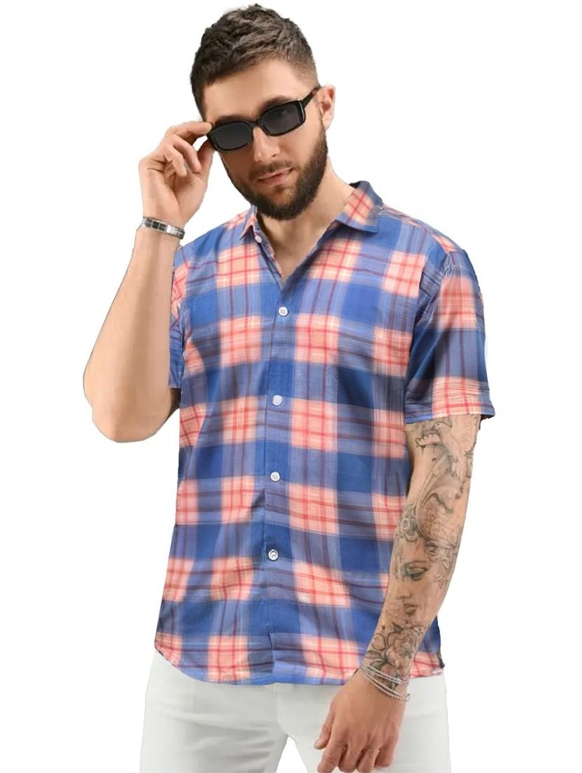 men regular fit check printed casual shirt - 21629382 - Zoom Image - 0