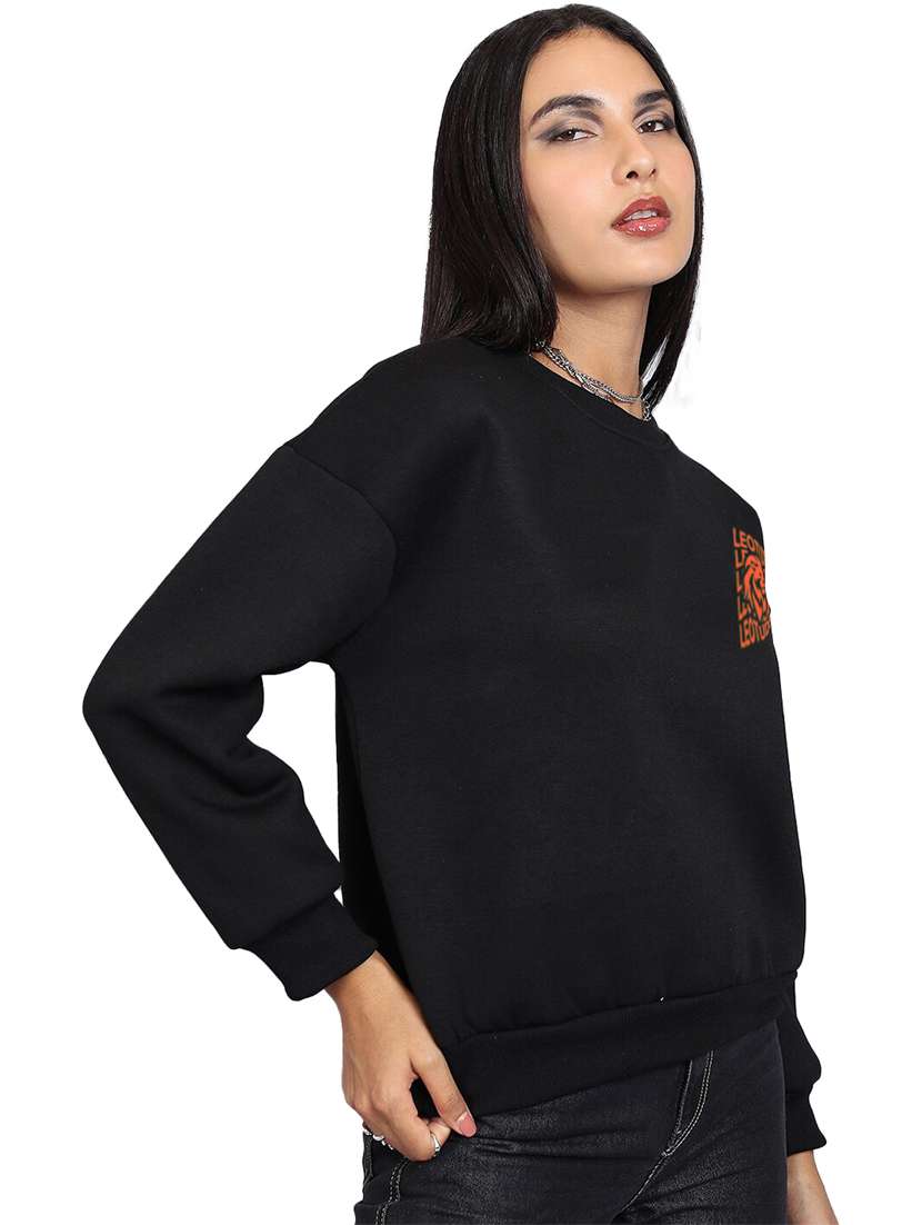women front & back print oversized sweatshirt - 21629420 -  Standard Image - 1