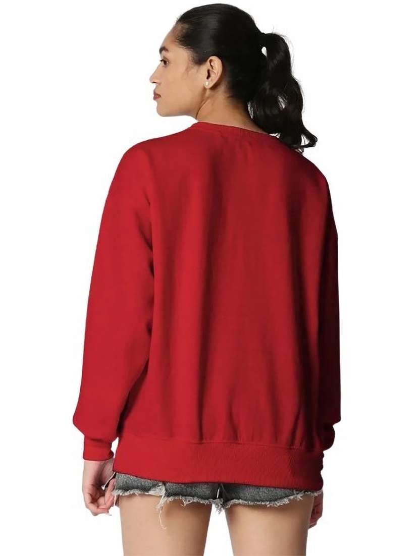 women plain oversized long sleeve sweatshirt - 21629437 -  Standard Image - 1