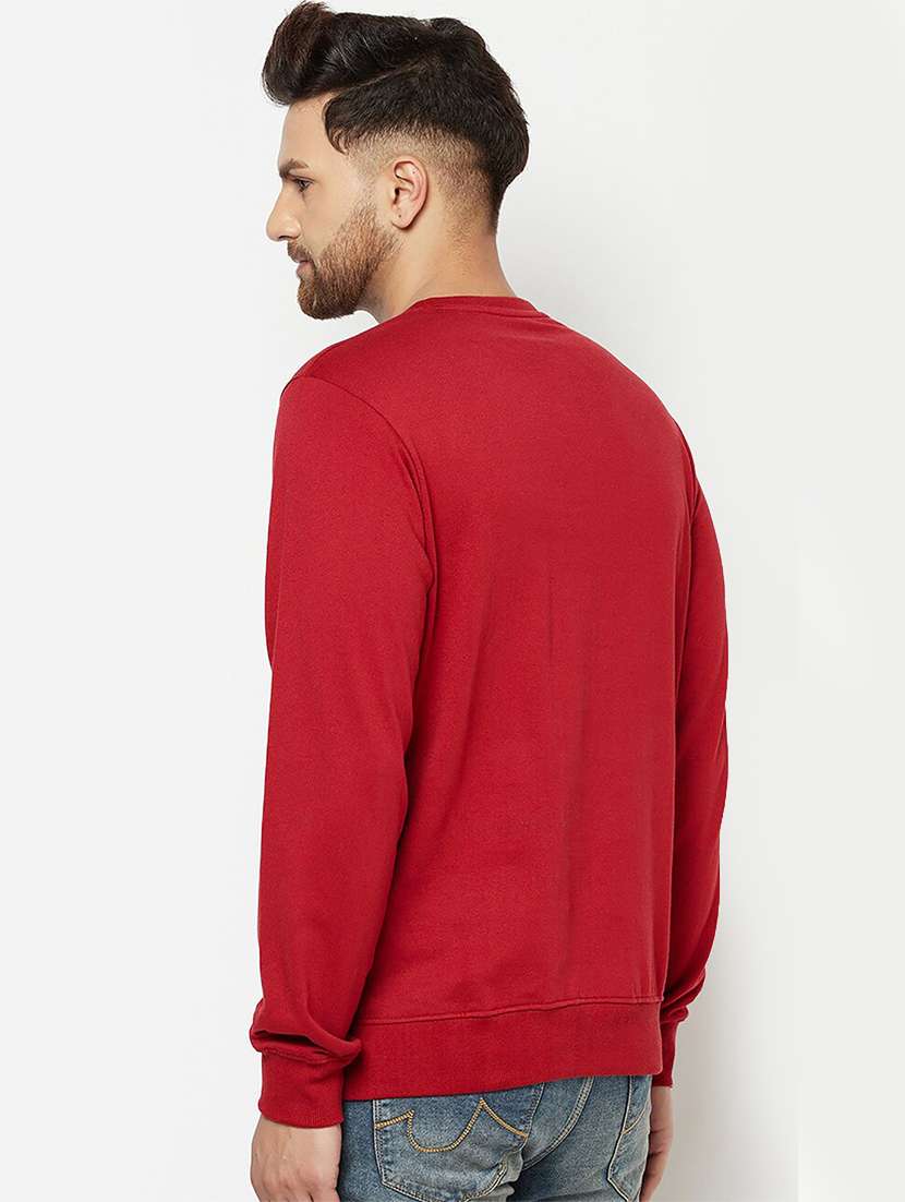 men round neck plain long sleeve sweatshirt - 21629461 -  Standard Image - 1