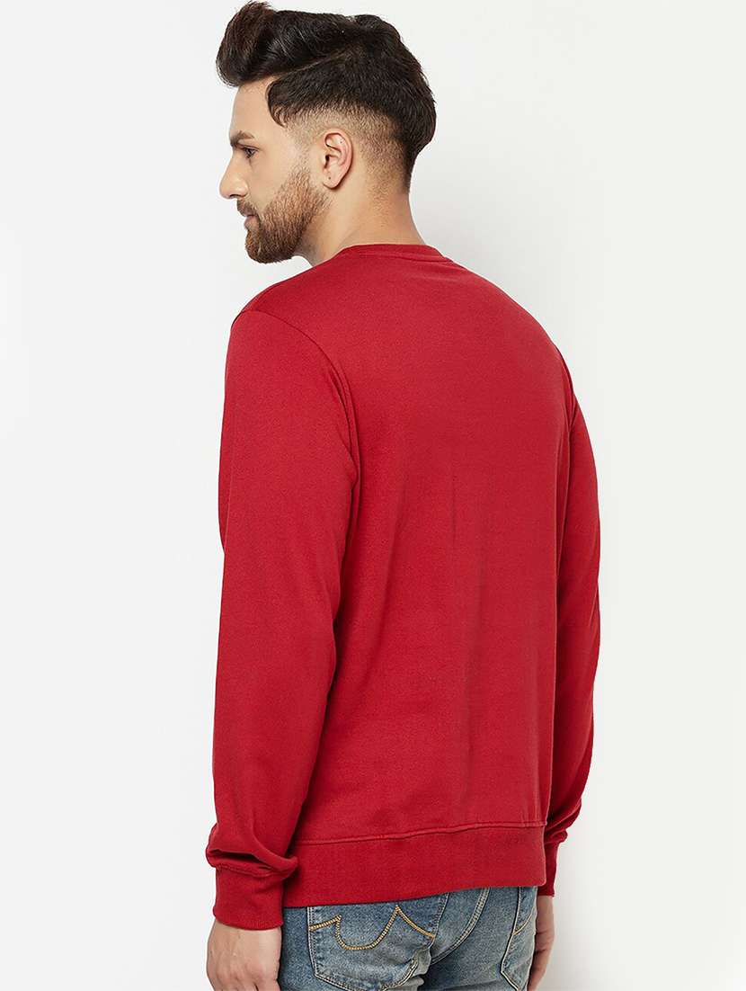 men round neck plain long sleeve sweatshirt - 21629470 -  Standard Image - 1