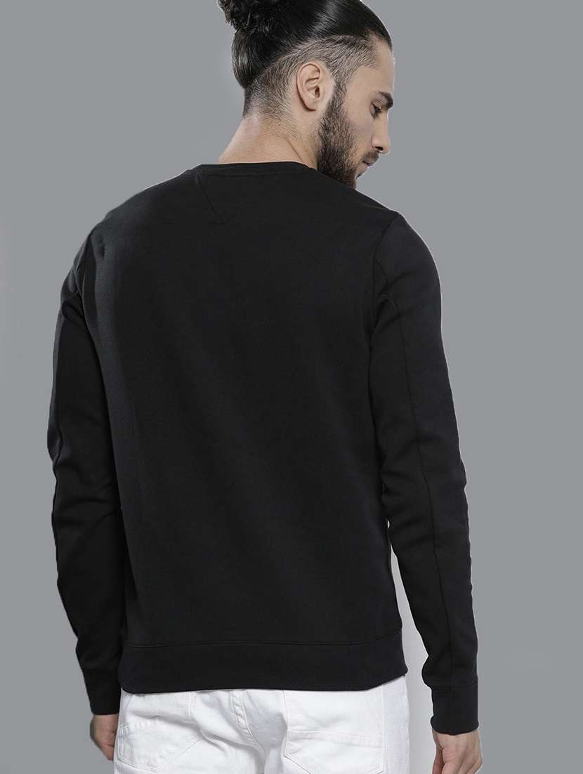 men round neck plain long sleeve sweatshirt - 21629473 -  Standard Image - 1