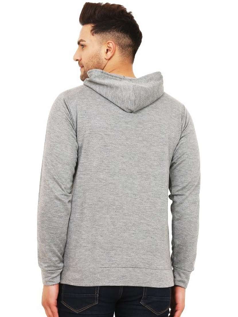 men hood neck printed long sleeve sweatshirt - 21629507 -  Standard Image - 1