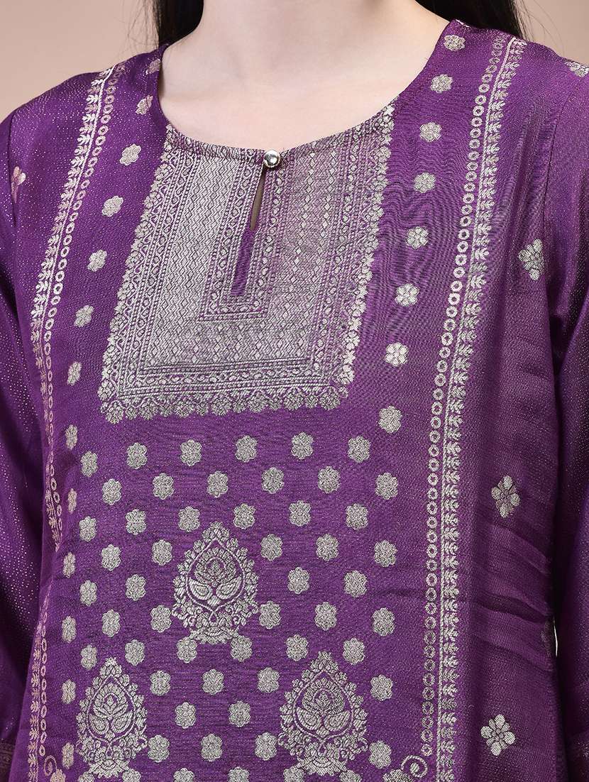 women three quarter sleeve kurta pant with dupatta set - 21629636 -  Standard Image - 6