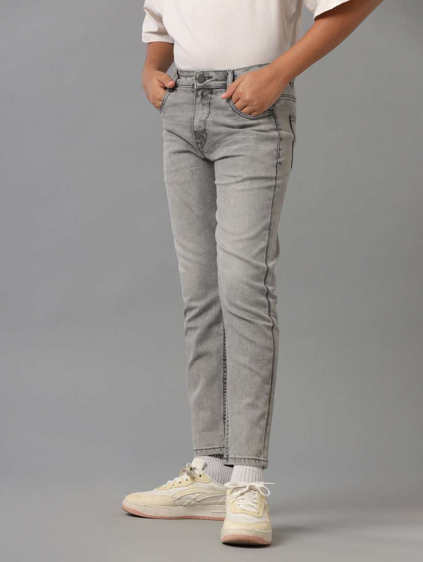 boys washed mid rise denim jeans - 21629793 - Standard Image - 1