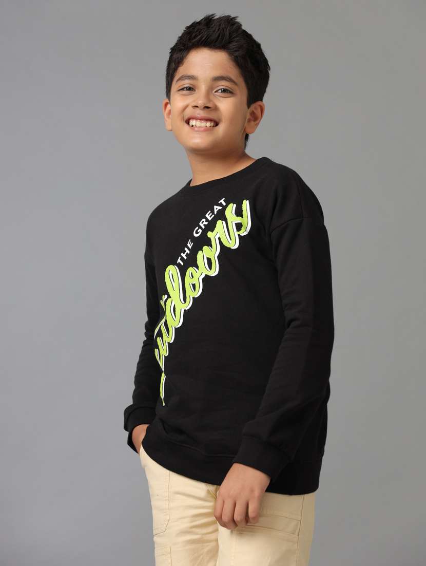 boys front print long sleeve sweatshirt - 21629888 - Standard Image - 1