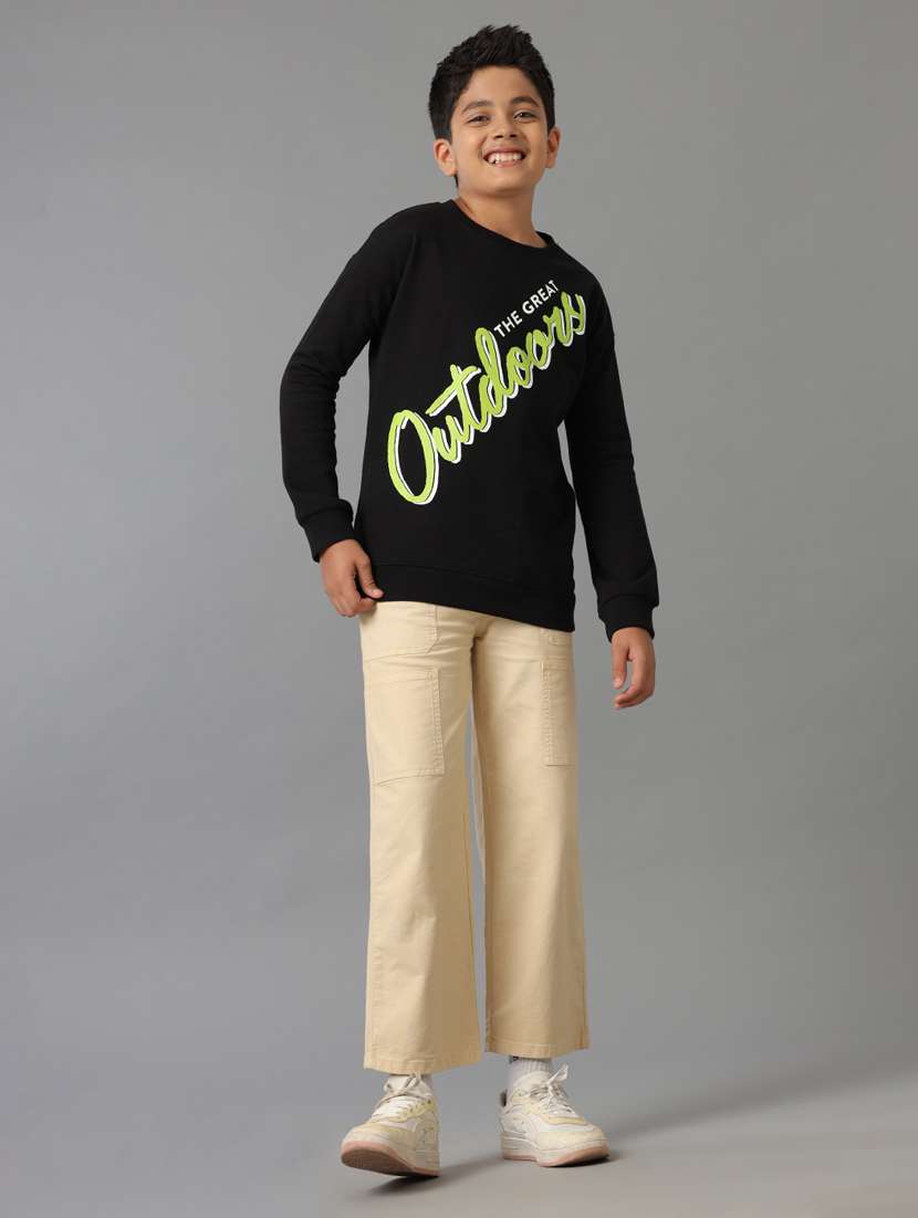 boys front print long sleeve sweatshirt - 21629888 - Standard Image - 4