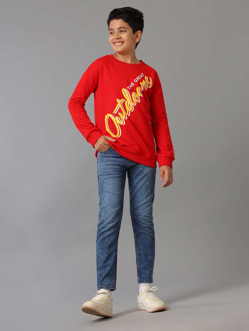 boys front print long sleeve sweatshirt - 21629889 -  Standard Image - 4