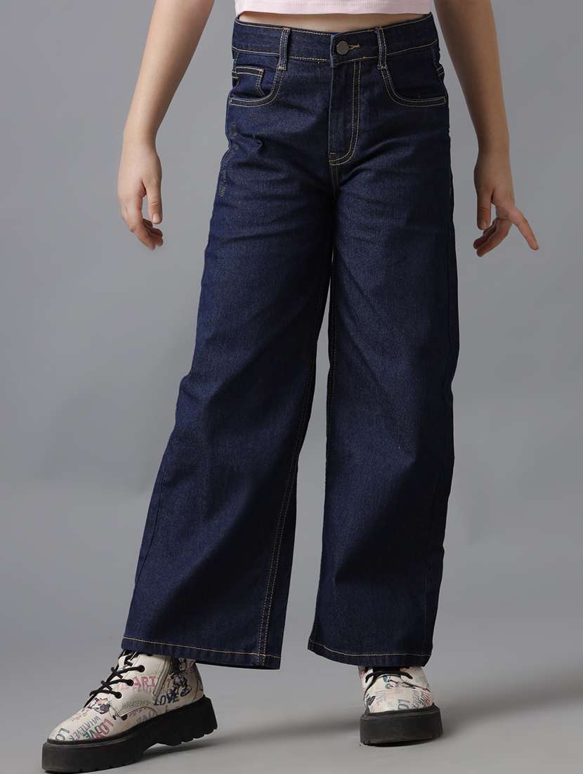 girls straight fit denim jeans