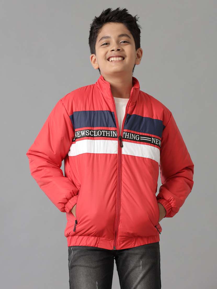 boys color block long sleeve jacket - 21629922 - Zoom Image - 0