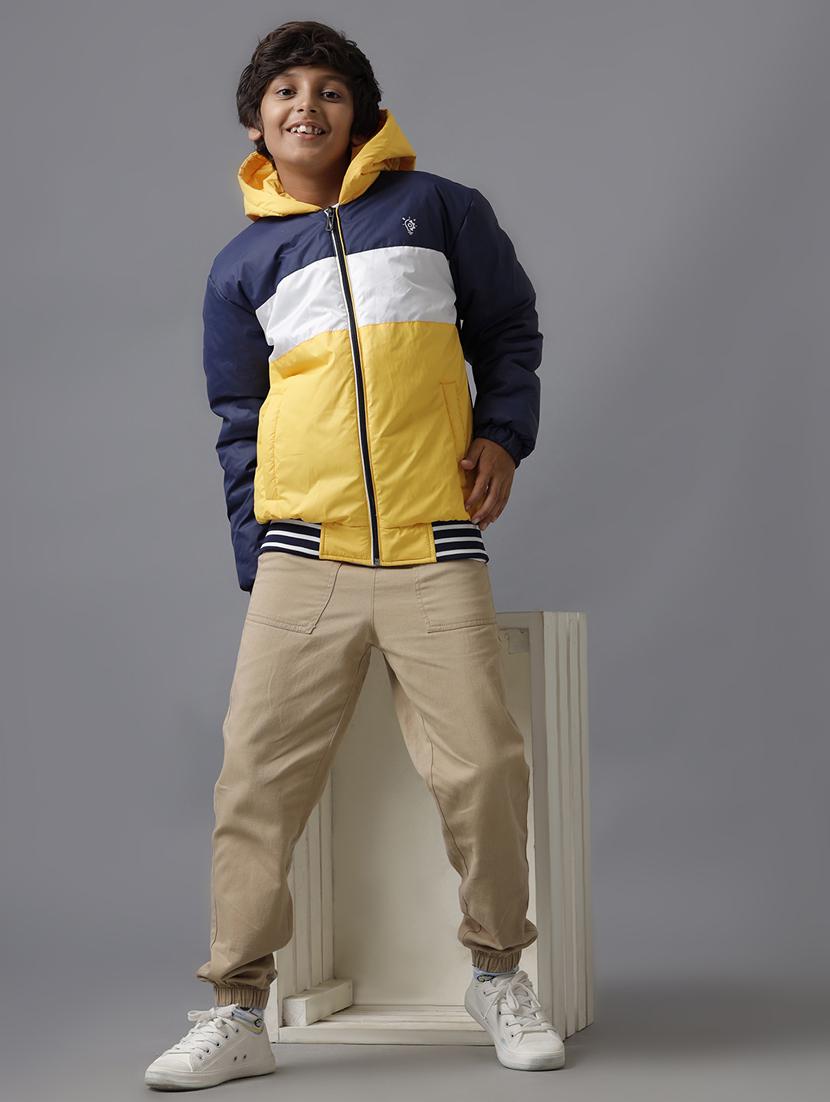 boys color block long sleeve hooded jacket - 21629924 - Standard Image - 4
