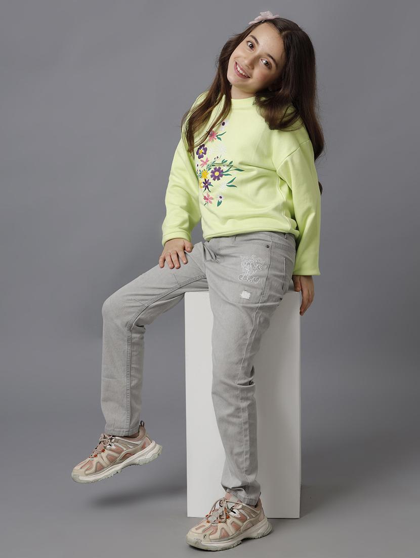 girls front print long sleeve sweatshirt - 21629931 - Standard Image - 4