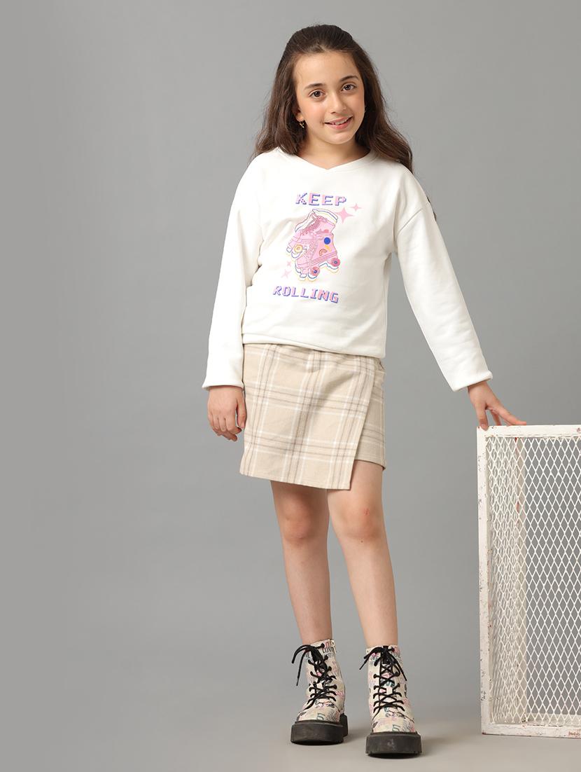 girls front print long sleeve sweatshirt - 21629933 - Standard Image - 4
