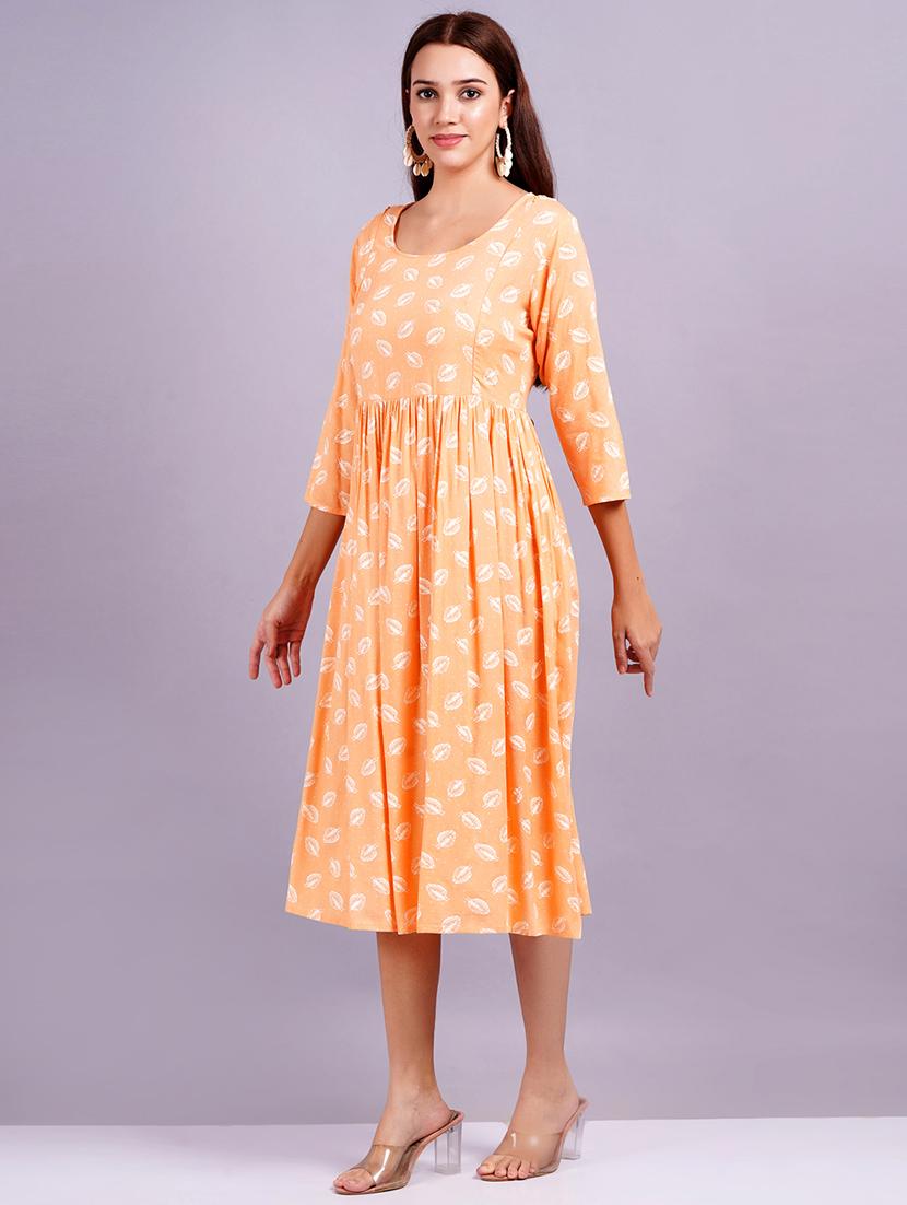 women printed three quarter sleeve maternity wear - 21629988 -  Standard Image - 1