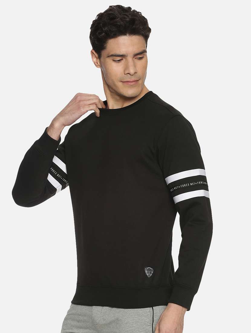 men black long sleeve regular fit sweatshirt - 21630301 -  Standard Image - 1