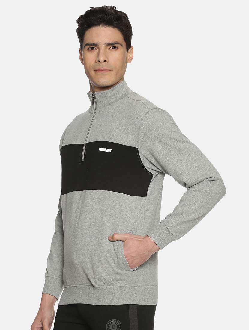 men grey long sleeve regular fit sweatshirt - 21630307 -  Standard Image - 1