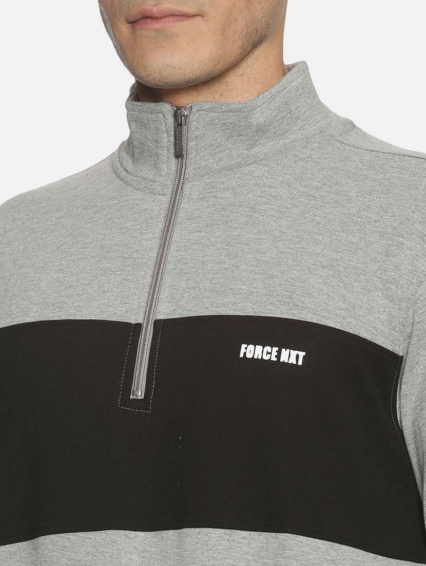 men grey long sleeve regular fit sweatshirt - 21630307 -  Standard Image - 4