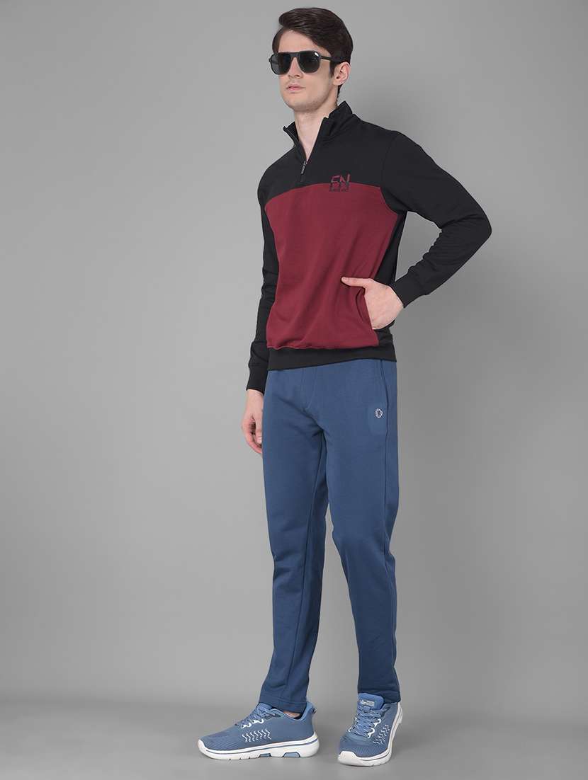 men regular fit color block long slevee sweatshirt - 21630314 - Standard Image - 4
