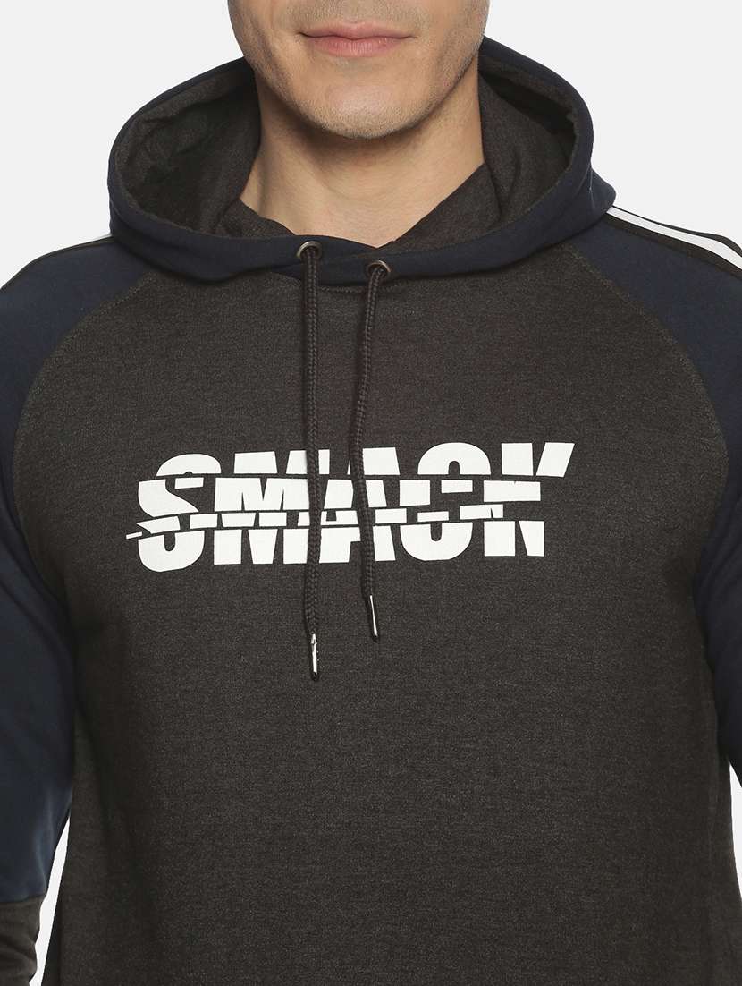 men color block long sleeve regular fit hooded sweatshirt - 21630325 -  Standard Image - 4