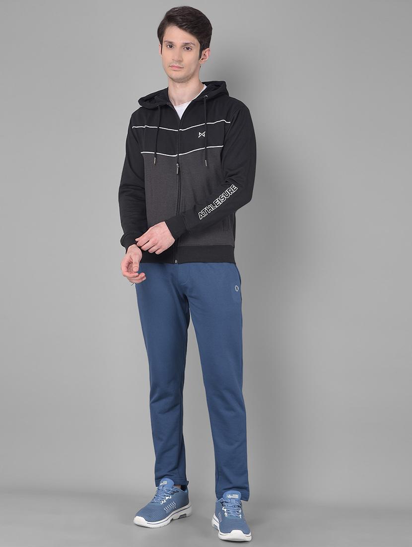 men black long sleeve regular fit hooded sweatshirt - 21630344 - Standard Image - 4