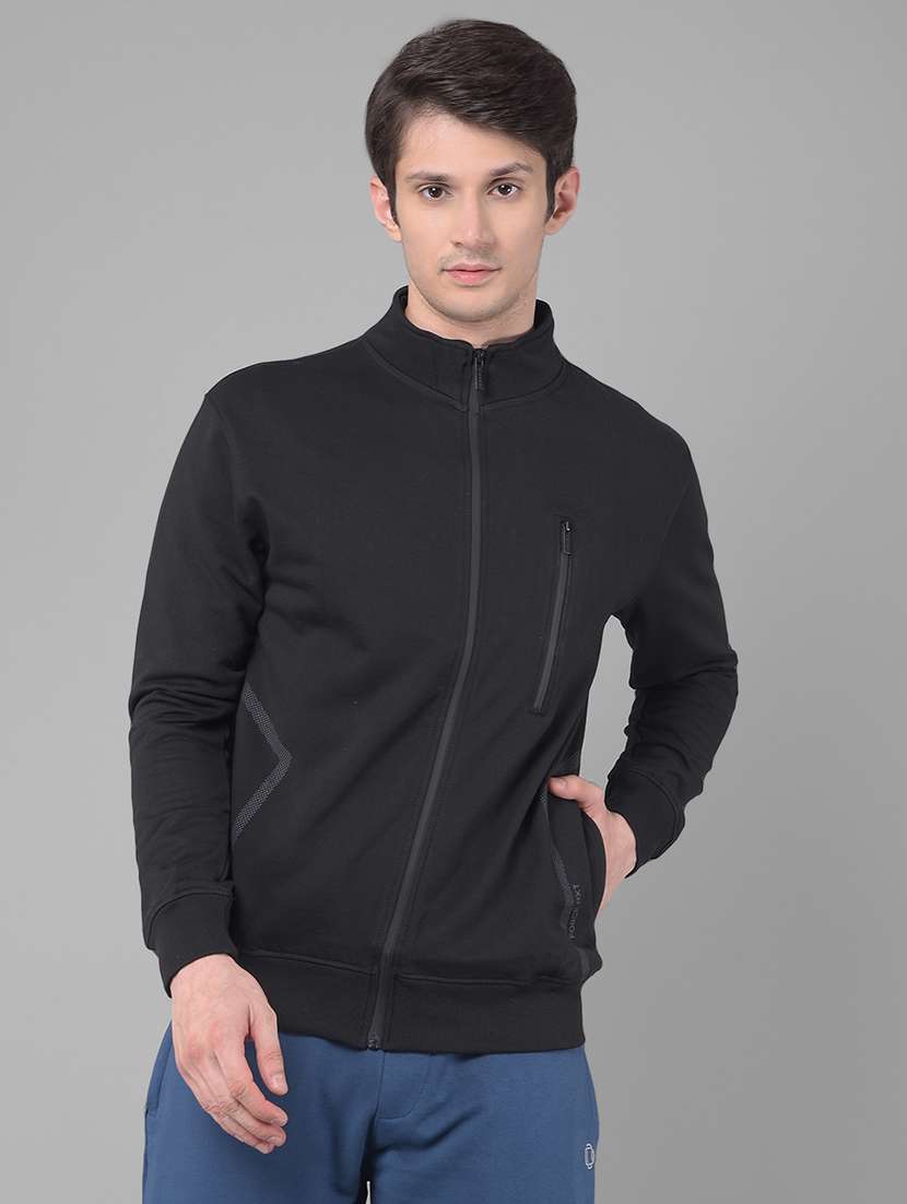 men solid long sleeve regular fit caual jacket