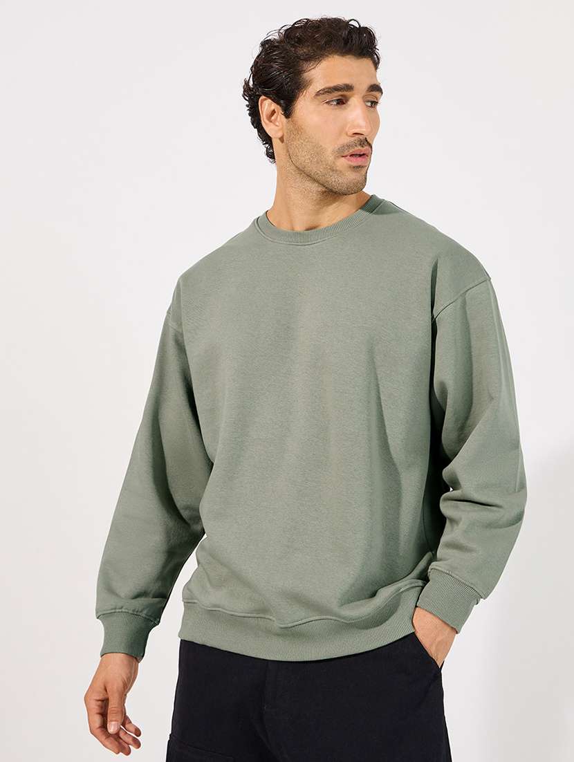 men back print long sleeve sweatshirt - 21630616 -  Zoom Image - 0