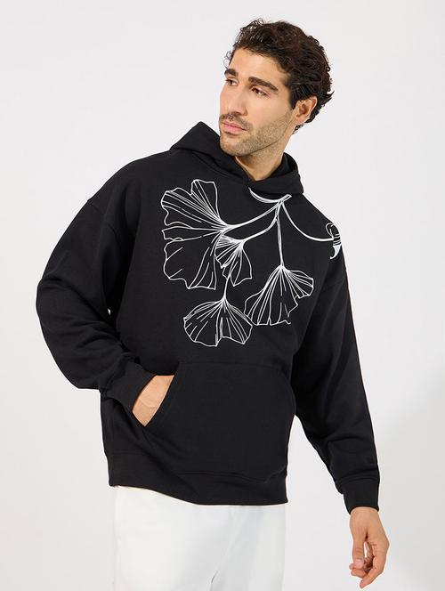 men front print long sleeve hooded sweatshirt - 21630623 -  Standard Image - 0
