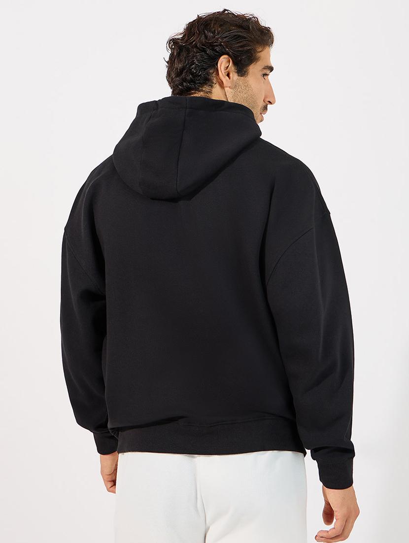 men front print long sleeve hooded sweatshirt - 21630623 -  Standard Image - 1