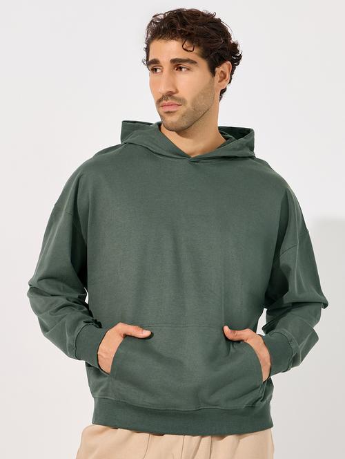 men back print long sleeve hooded sweatshirt - 21630635 - Standard Image - 0