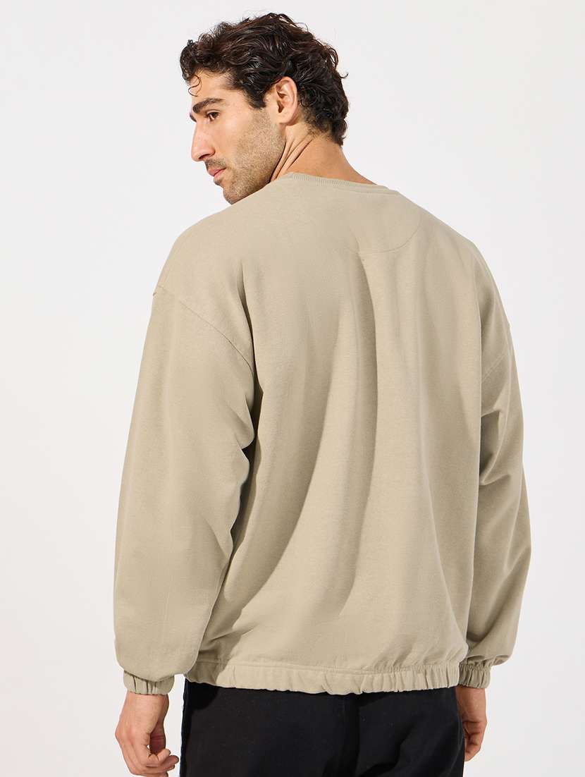 men solid long sleeve sweatshirt - 21630637 -  Standard Image - 1