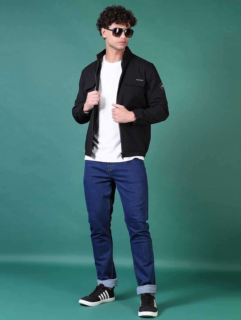 men solid long sleeve casual jacket - 21630682 -  Standard Image - 4