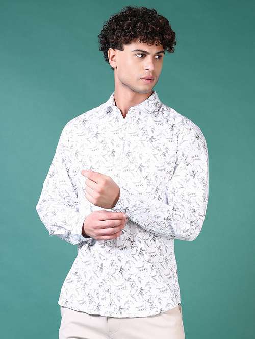 men printed long sleeve casual shirt - 21630711 - Standard Image - 0