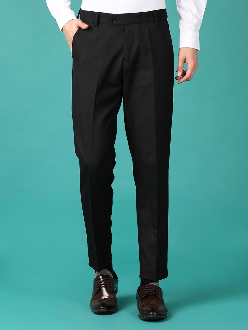 men mid rise solid flat front formal trouser - 21630714 -  Zoom Image - 0