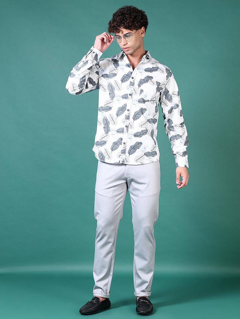 men printed long sleeve casual shirt - 21630725 - Standard Image - 4