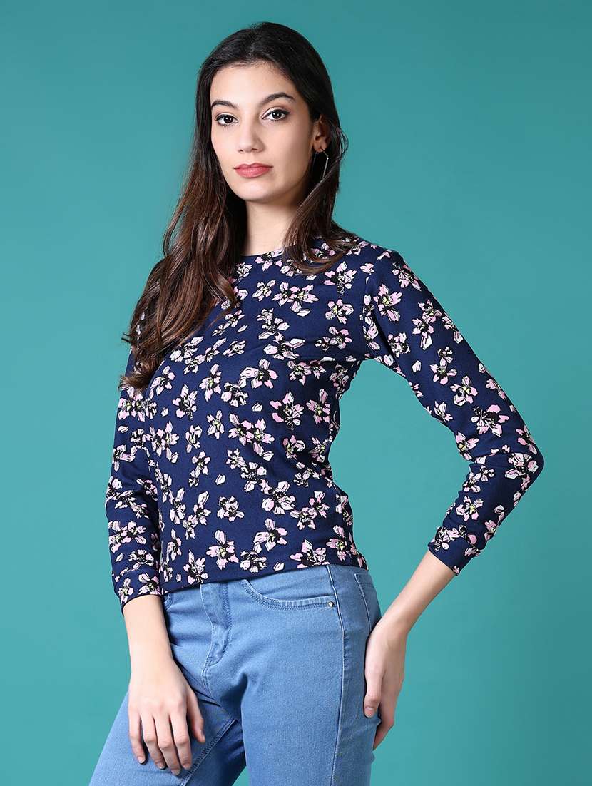 women floral printed long sleeve t-shirt - 21630968 -  Standard Image - 1