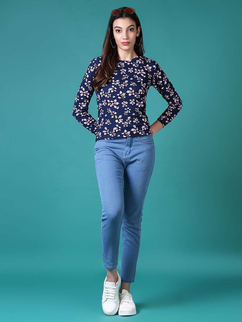women floral printed long sleeve t-shirt - 21630968 -  Standard Image - 4