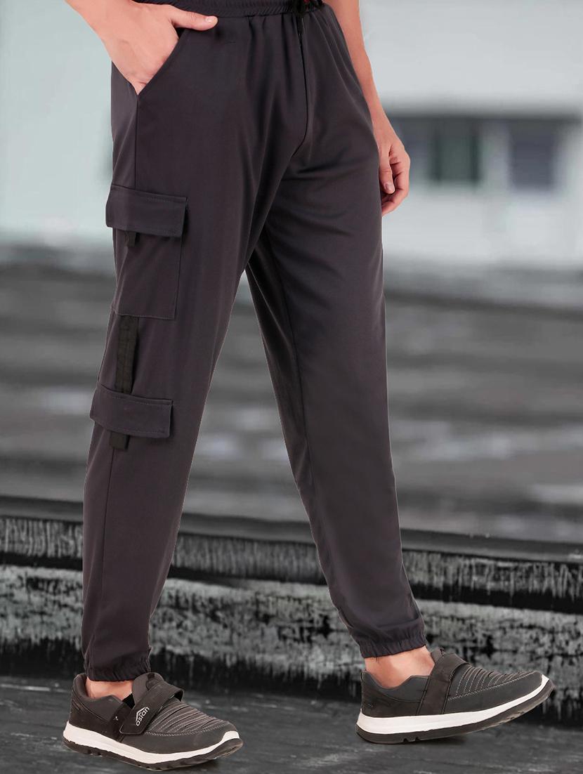 men solid mid rise joggers - 21631081 - Standard Image - 1