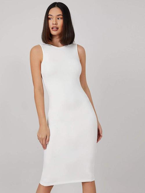 women solid sleeveless bodycon dress - 21631154 - Standard Image - 0