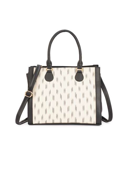 women off white printed handbag - 21631180 - Standard Image - 0