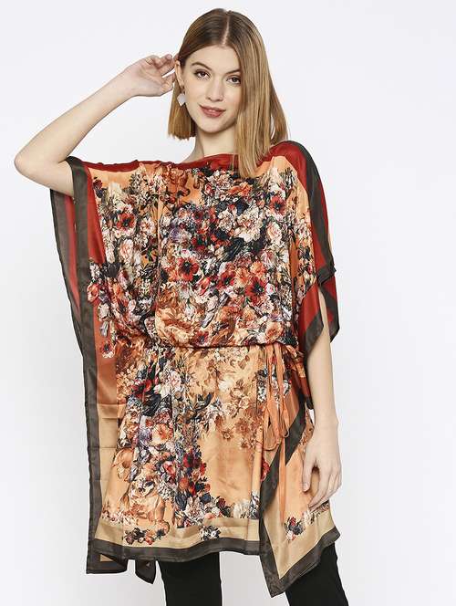 women printed kaftan tunic - 21631260 - Standard Image - 0