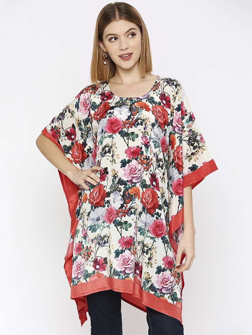 women floral printed kaftan tunic
