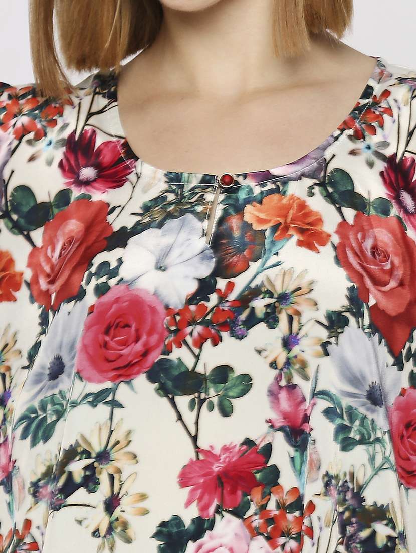 women floral printed kaftan tunic - 21631269 -  Standard Image - 6