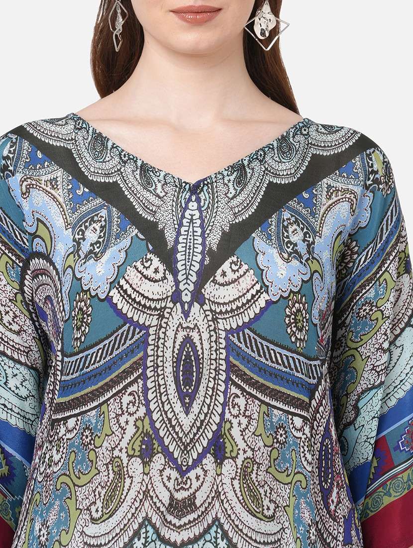 women floral printed kaftan tunic - 21631272 -  Standard Image - 6