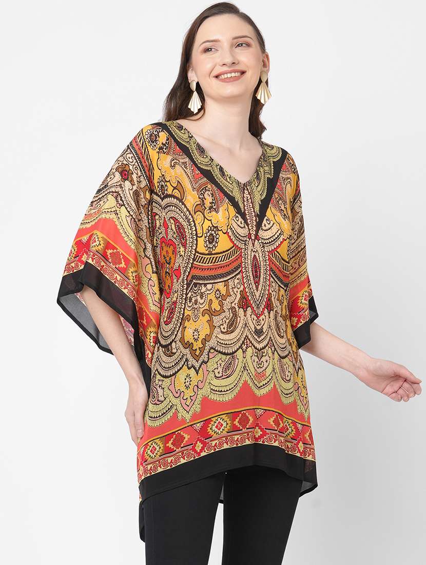 women floral printed kaftan tunic - 21631274 -  Standard Image - 1