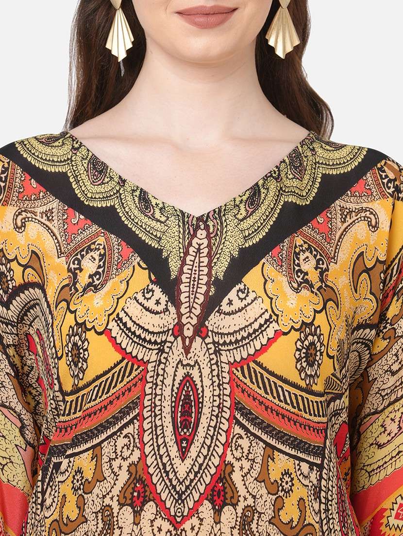 women floral printed kaftan tunic - 21631274 -  Standard Image - 6