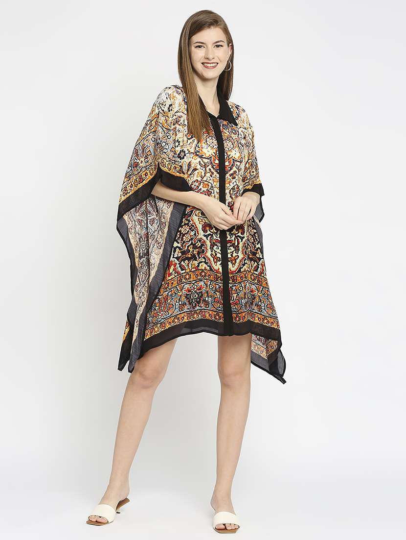 women printed kaftan dress - 21631290 -  Standard Image - 4