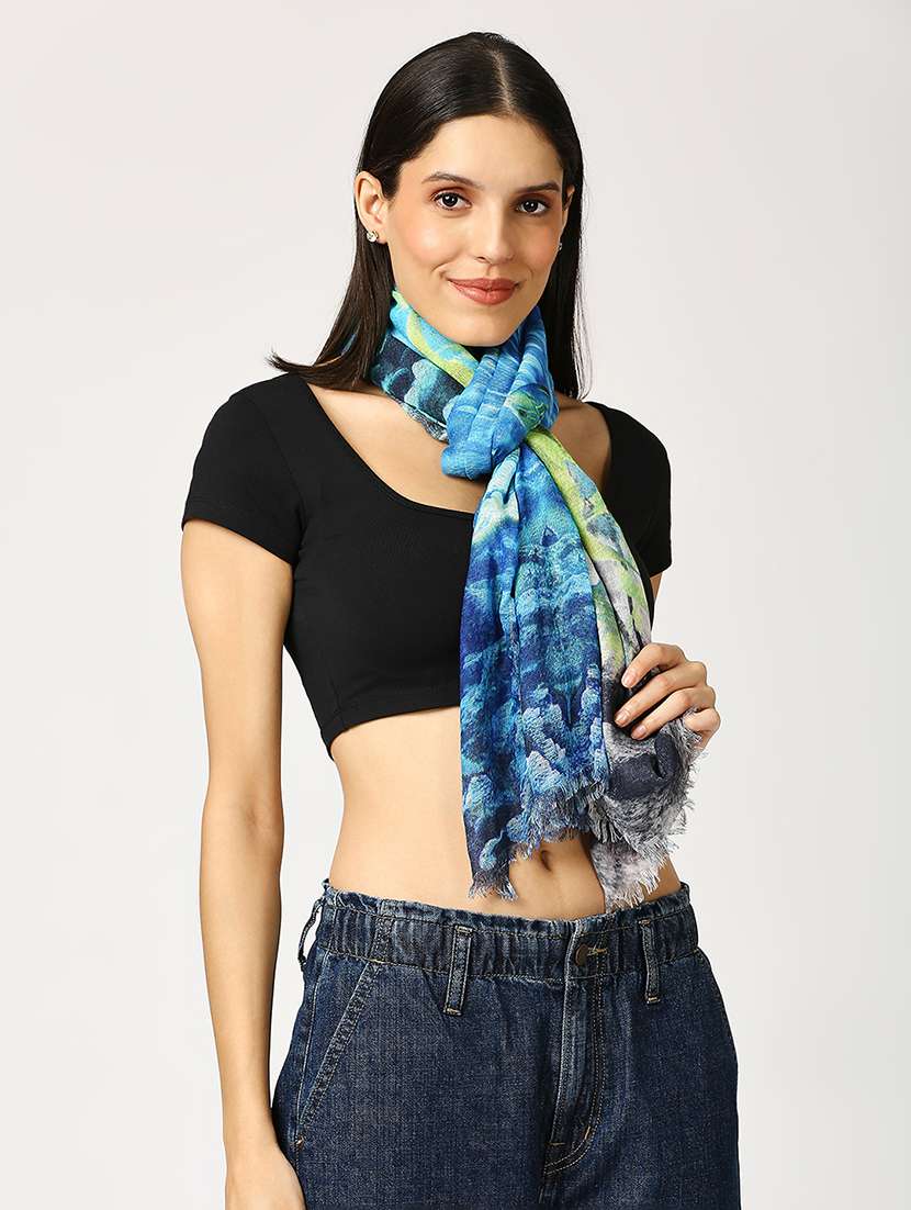 women printed everyday wrap scarf - 21631382 -  Standard Image - 1