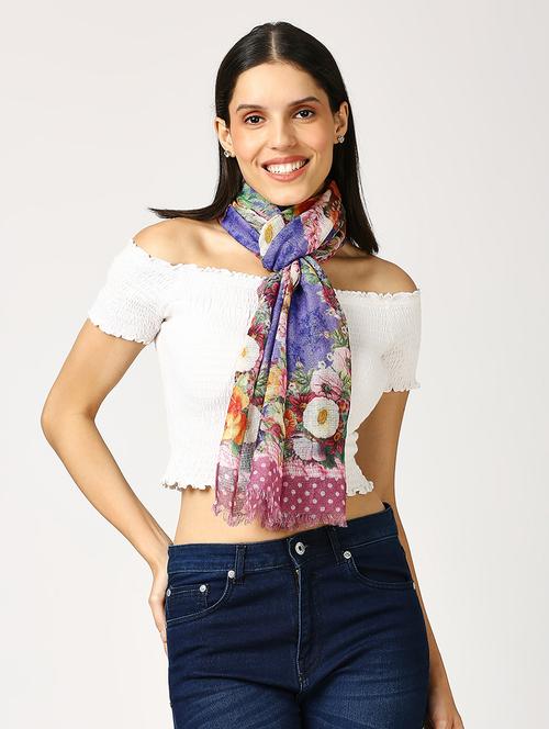 women printed everyday wrap scarf - 21631385 - Standard Image - 0