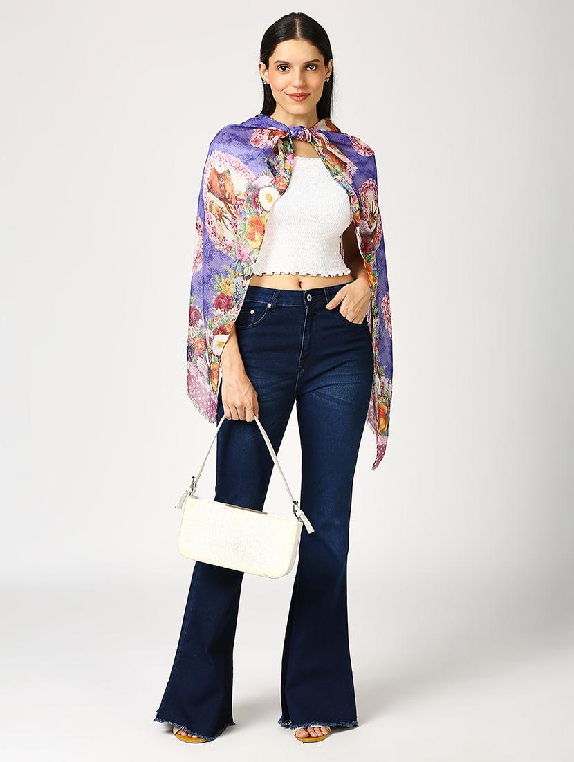 women printed everyday wrap scarf - 21631385 - Standard Image - 4